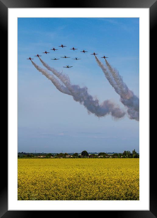 Red Arrows and Eagle Squadron Framed Mounted Print by Oxon Images