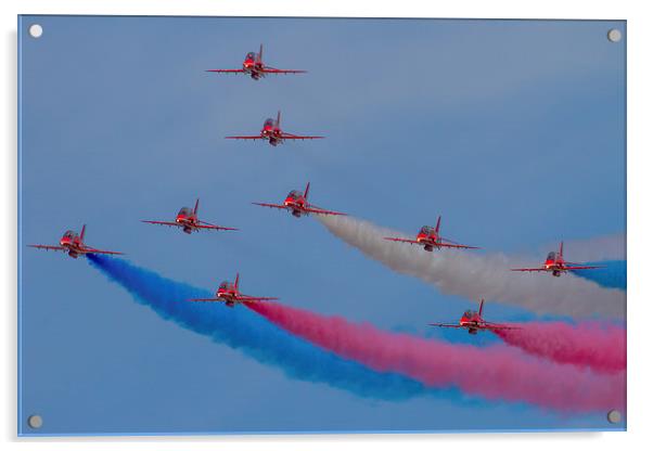 Red Arrows formation Acrylic by Oxon Images