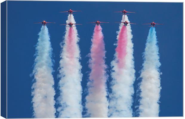 Red Arrows loop Canvas Print by Oxon Images