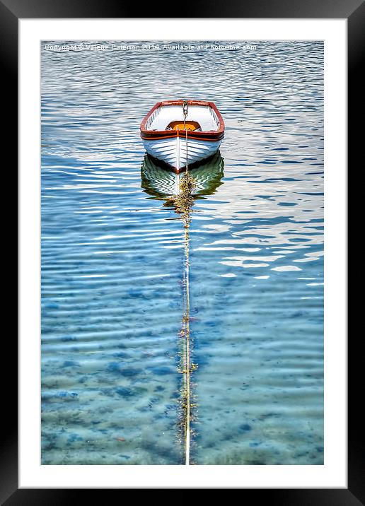 Single Boat Framed Mounted Print by Valerie Paterson