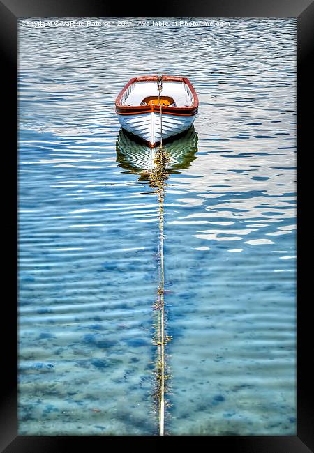 Single Boat Framed Print by Valerie Paterson