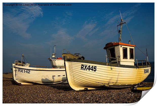 Fishing Boats at Hastings Print by Ian Lewis