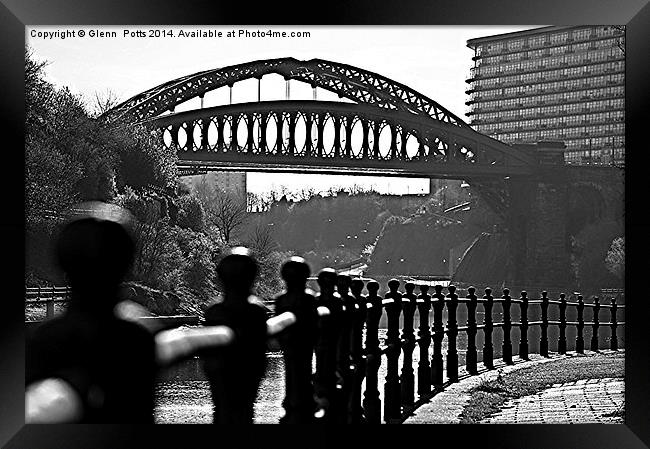 Sunderland bridges Framed Print by Glenn Potts