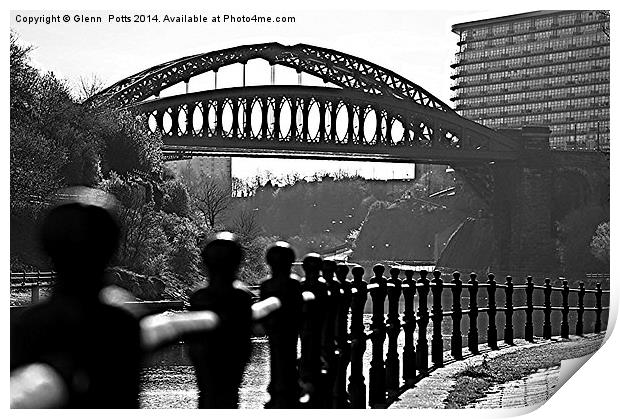 Sunderland bridges Print by Glenn Potts