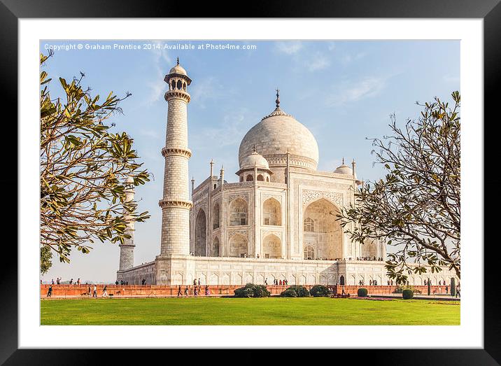 Taj Mahal, Agra Framed Mounted Print by Graham Prentice
