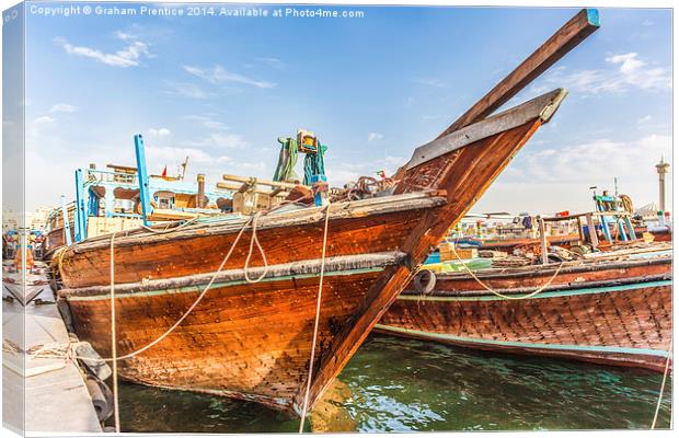 Prow of Arab Dhow Canvas Print by Graham Prentice