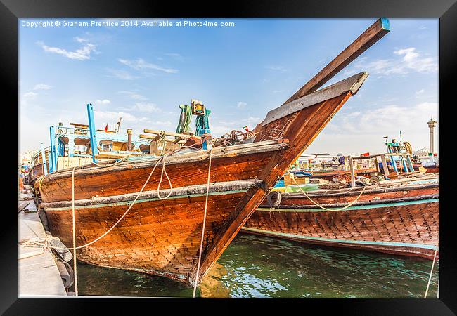 Prow of Arab Dhow Framed Print by Graham Prentice