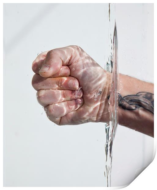 Hand in water Print by David Pacey