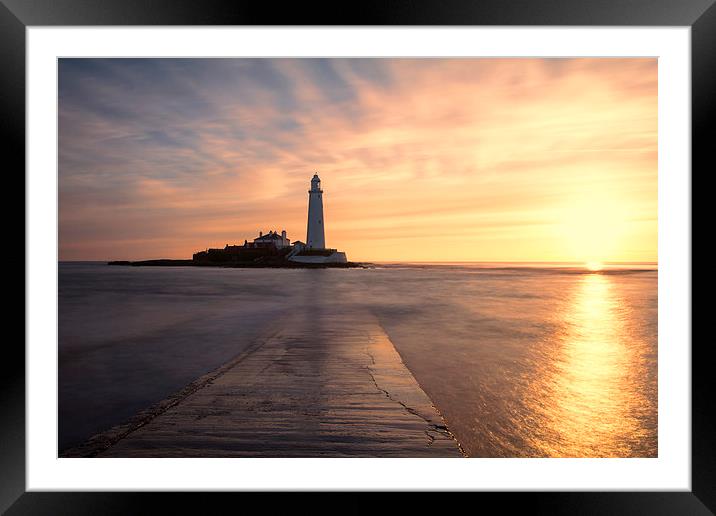 St. Mary`s Sunrise Framed Mounted Print by Northeast Images