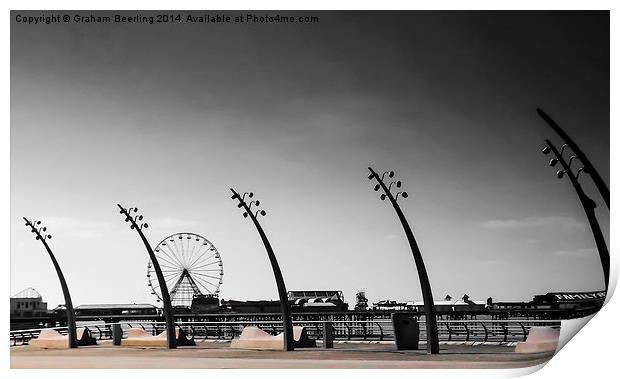 Blackpool Seafront Print by Graham Beerling