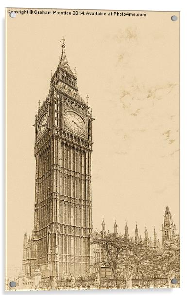 Big Ben - Antique Look Acrylic by Graham Prentice