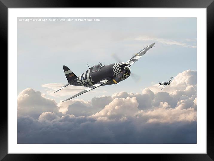 P47G - Thunderbolt  Combat Pair Framed Mounted Print by Pat Speirs