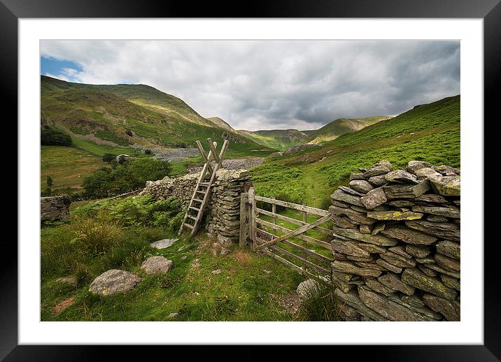 Kentmere valley Cumbria Framed Mounted Print by Eddie John