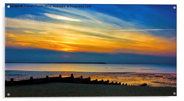 Sunset at Whitstable Acrylic by Thanet Photos