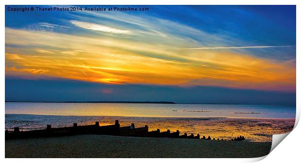 Sunset at Whitstable Print by Thanet Photos