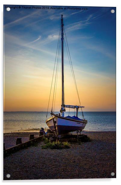 lone boat Acrylic by Thanet Photos