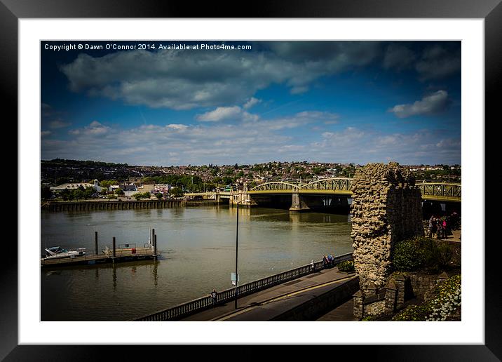 Rochester Bridge Framed Mounted Print by Dawn O'Connor