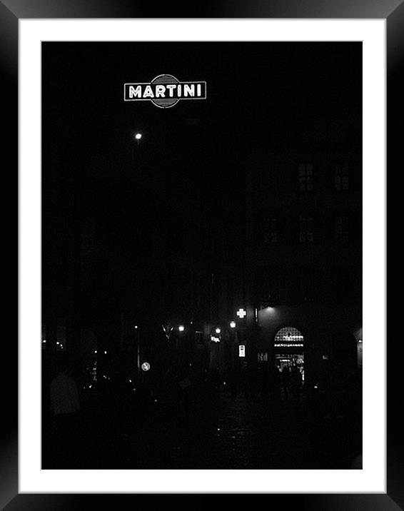 Martini Sign in Florence Framed Mounted Print by Carla Marie Brimelow