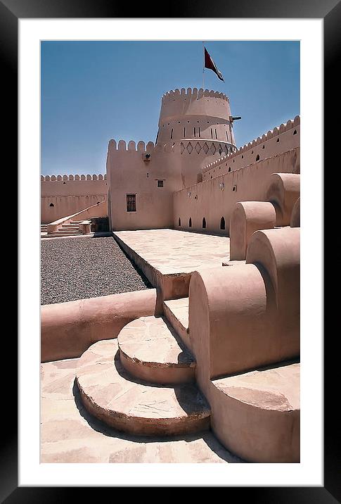 Khandaq Fort, Buraimi , Oman Framed Mounted Print by Jacqueline Burrell