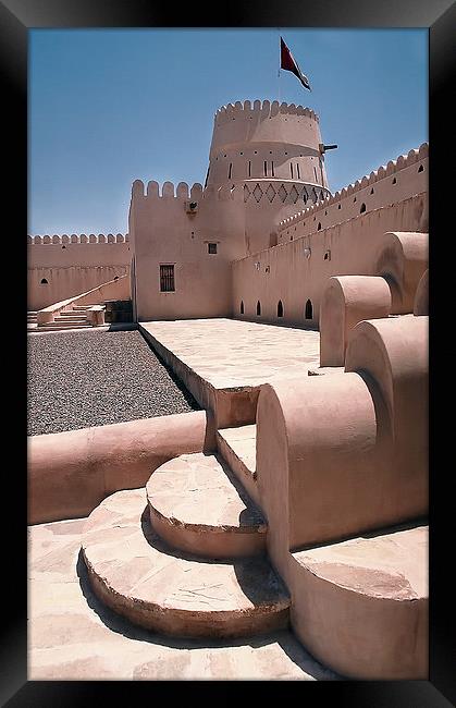 Khandaq Fort, Buraimi , Oman Framed Print by Jacqueline Burrell