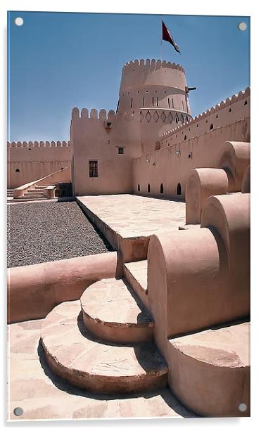 Khandaq Fort, Buraimi , Oman Acrylic by Jacqueline Burrell