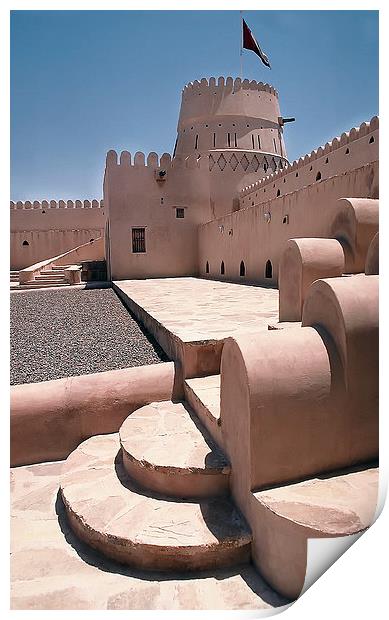 Khandaq Fort, Buraimi , Oman Print by Jacqueline Burrell