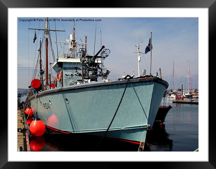 Fast Patrol Boat in Brixham Framed Mounted Print by Peter F Hunt
