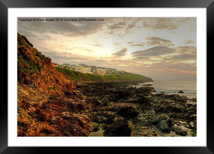 Newquay Framed Mounted Print by Diana Mower