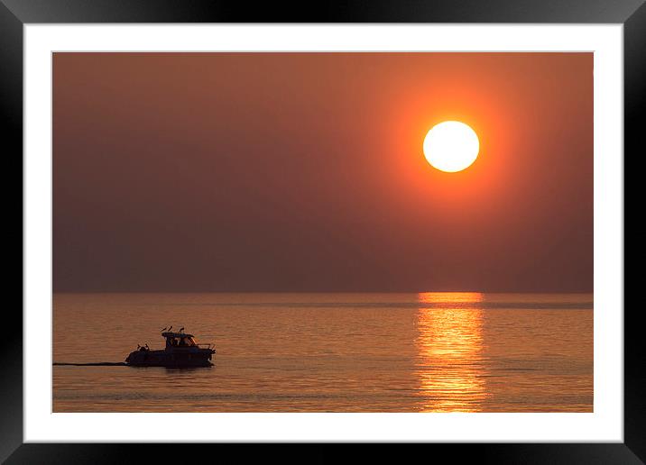 Sunset West Wales Framed Mounted Print by Andrew chittock