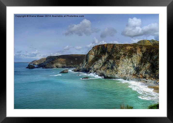 Trevaunance cove Framed Mounted Print by Diana Mower