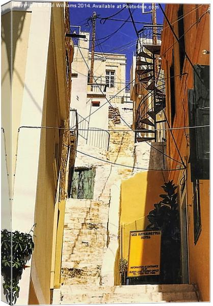 Les Katerinettes Hotel, Symi Canvas Print by Paul Williams