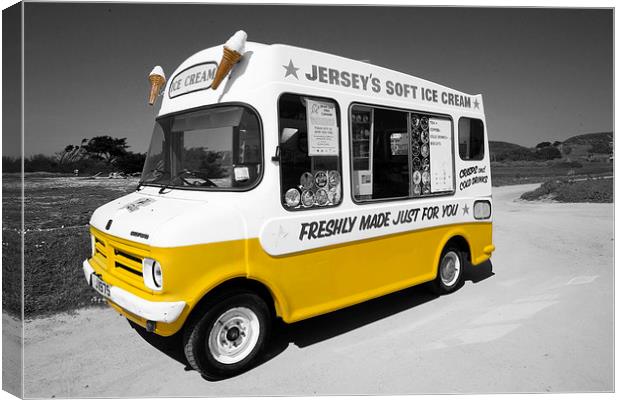 Respect to the man in the Ice Cream Van Canvas Print by Rob Hawkins