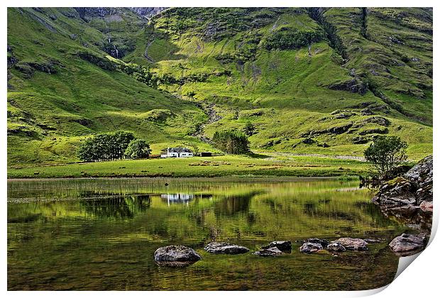 Loch Achtriochtan, Glencoe. Print by John Cameron