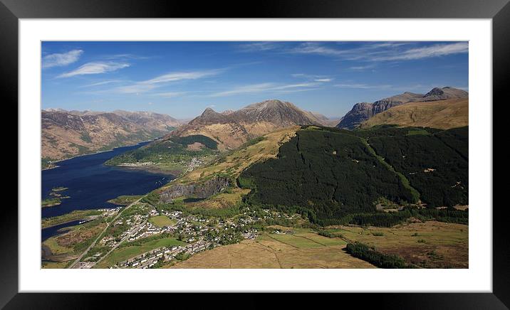 Pap of Glencoe and Loch Leven from Sgorr Bhan. Framed Mounted Print by John Cameron