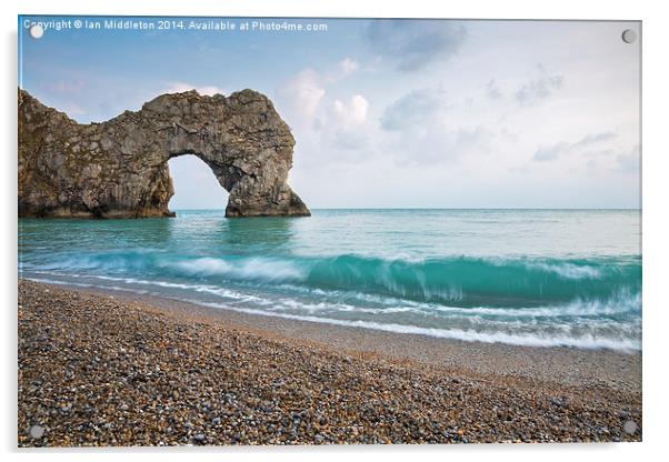 Afternoon at Durdle Door Acrylic by Ian Middleton