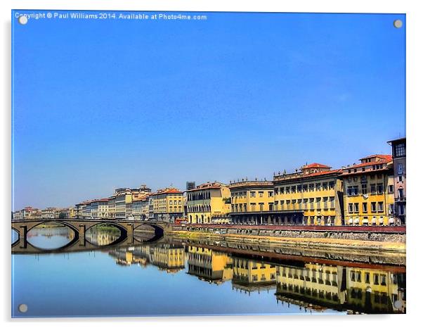 The River Arno Acrylic by Paul Williams