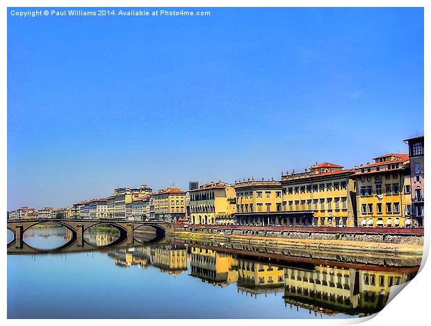 The River Arno Print by Paul Williams
