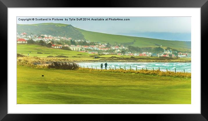 Stormy Day at Seamill Framed Mounted Print by Tylie Duff Photo Art