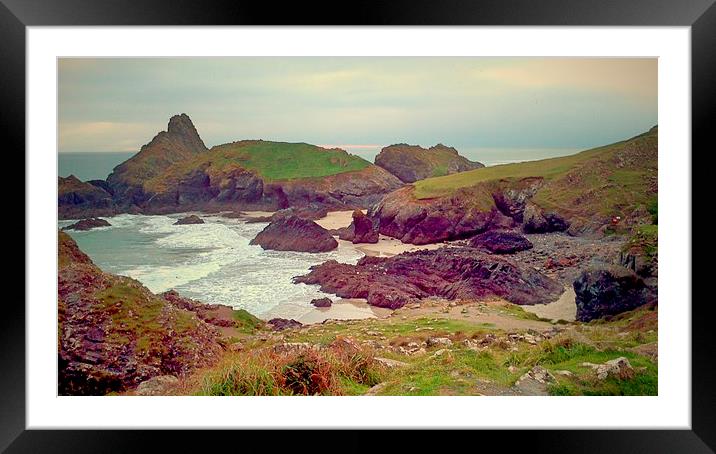 A View Across Kynance Cove Framed Mounted Print by Lisa PB