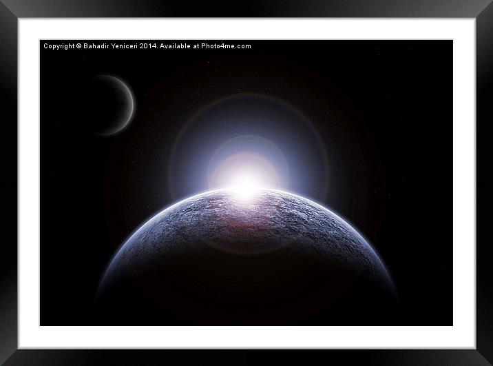 Icy Planet Framed Mounted Print by Bahadir Yeniceri