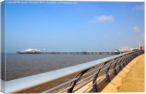 Along the Prom in Blackpool. Canvas Print by Jacqui Kilcoyne