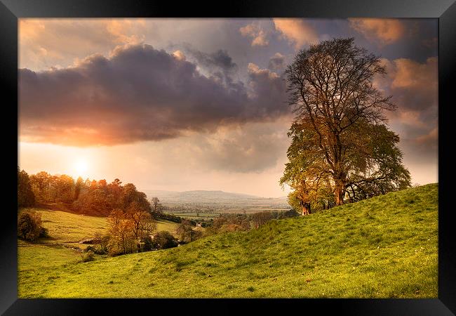 Cotswolds Sunset Framed Print by Andrew Roland