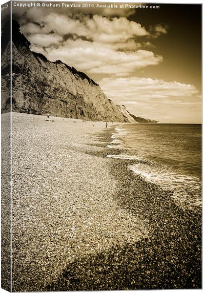 Beach at Sidmouth Canvas Print by Graham Prentice