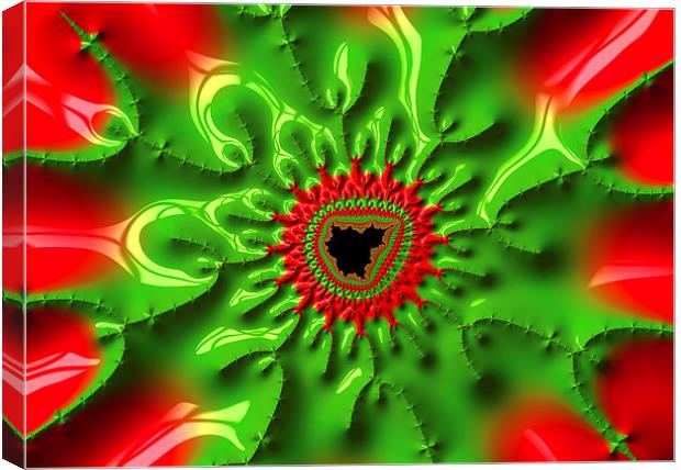 Abstract fractal art red and green Canvas Print by Matthias Hauser