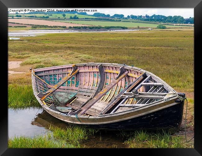 Old Boat Framed Print by Peter Jordan