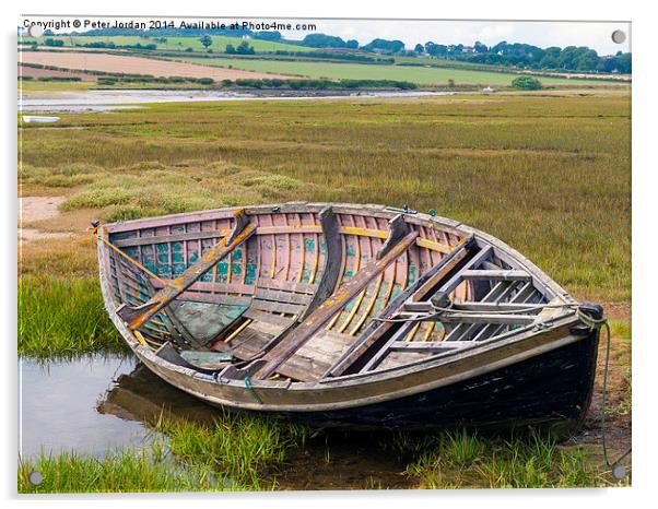 Old Boat Acrylic by Peter Jordan