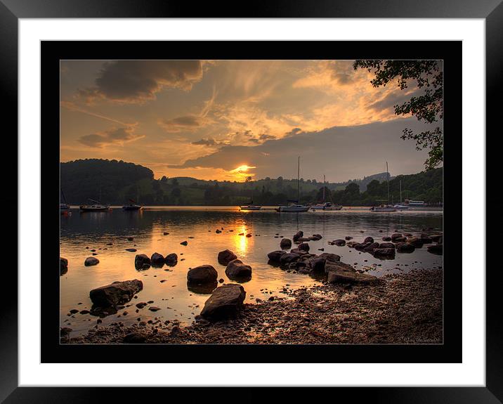 Ullswater at dusk Framed Mounted Print by CHRIS ANDERSON