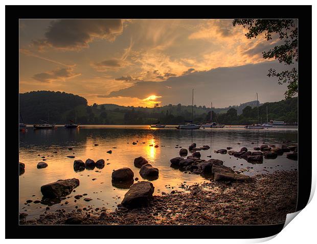 Ullswater at dusk Print by CHRIS ANDERSON