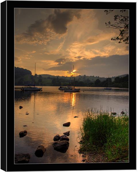 Lake Ullswater at dusk2 Canvas Print by CHRIS ANDERSON