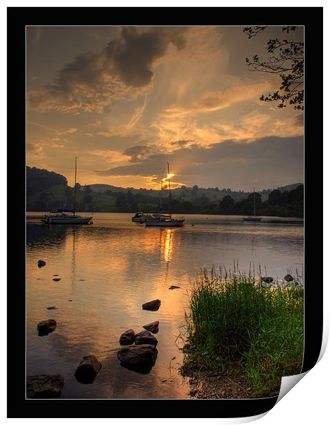 Lake Ullswater at dusk2 Print by CHRIS ANDERSON